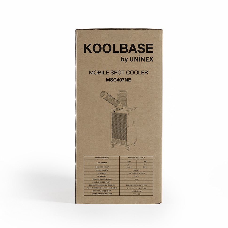 MSC407NE, KoolBase Mobile Spot Cooler 8,500 BTU