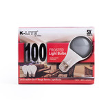 KL11003RS, 3-Pack 100W Frosted Light Bulbs Medium Base Dimmable