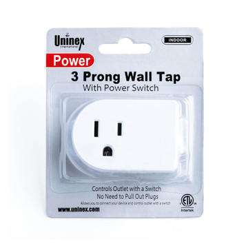 PS27, 3 Prong Wall Tap with Power Switch