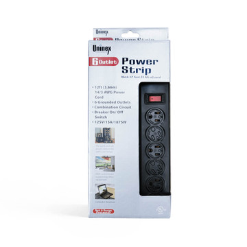 PS08L-12, 6 Outlet Power Strip with 10 Foot (3.04m) Cord
