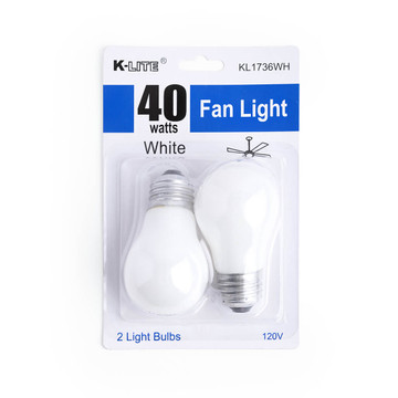 KL1736WH, 2-Pack 40W White Fan Light