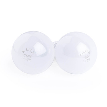 KL11752RS, 2-Pack 75W Frosted Light Bulbs Medium Base Dimmable