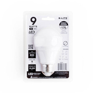 KL0051, LED Light Bulb Medium Base 9W 5000K UL