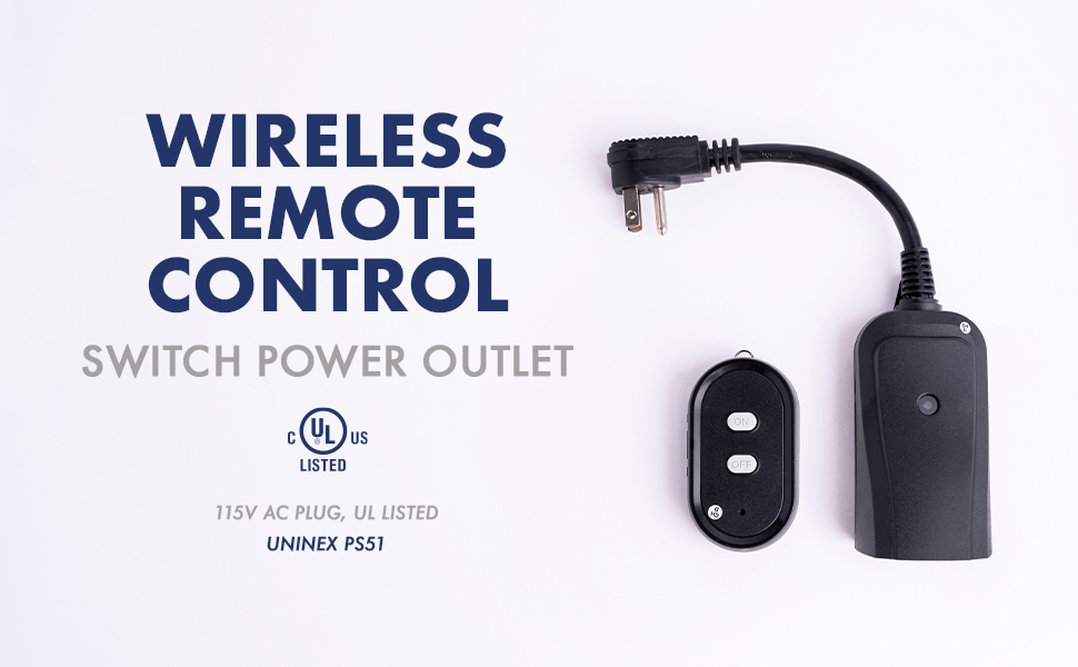 AVANTEK Outdoor Wireless Remote Control Outlet Switch Splashproof OPL-B1