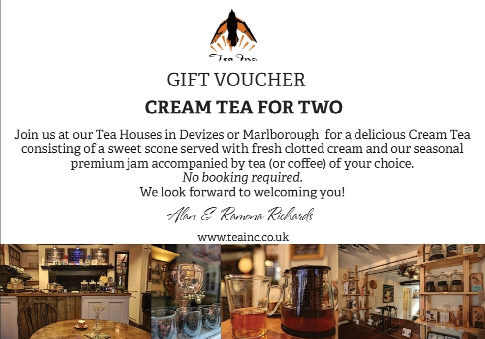 Gift Voucher Cream Tea Tea Inc. Ltd