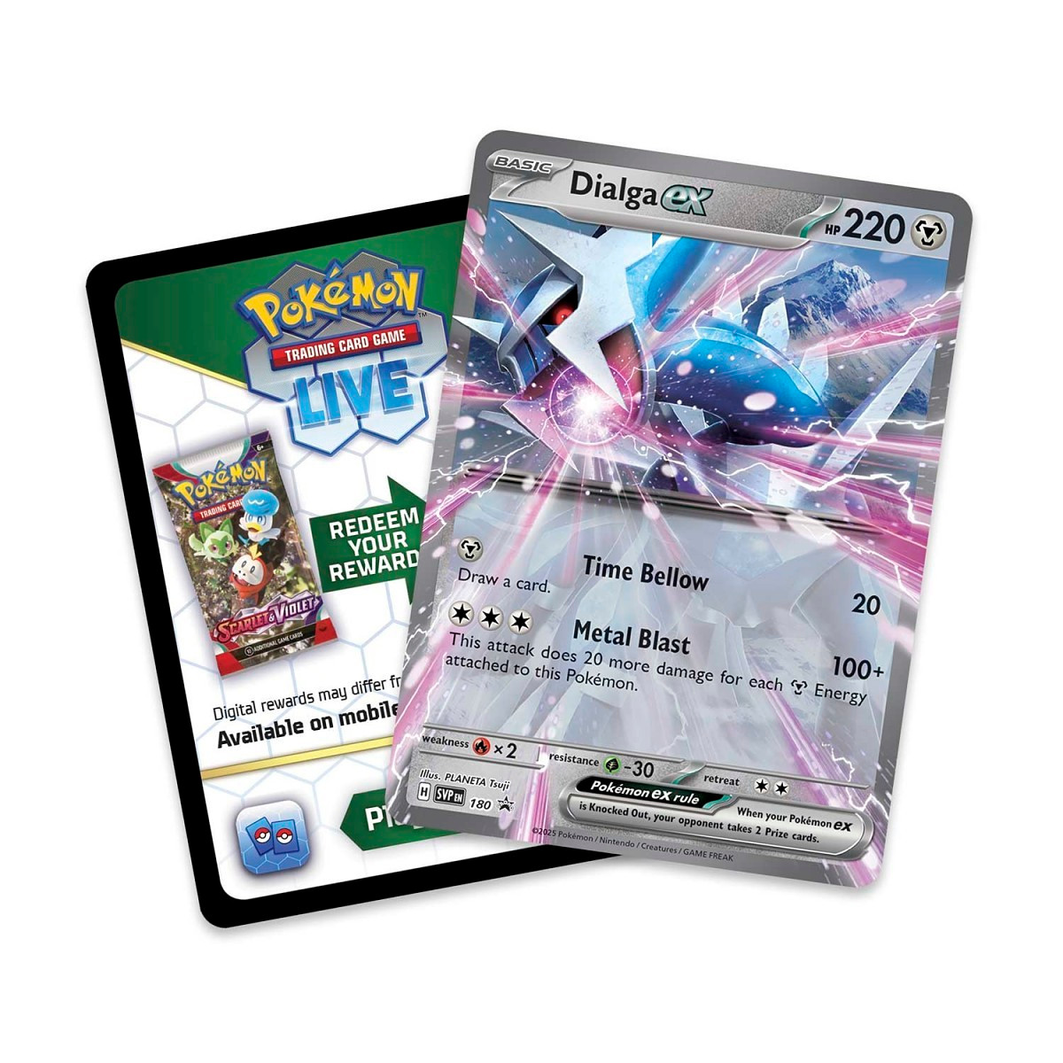 Pokemon TCG Azure Legends Tin Dialga ex Tin with 4 Booster Packs
