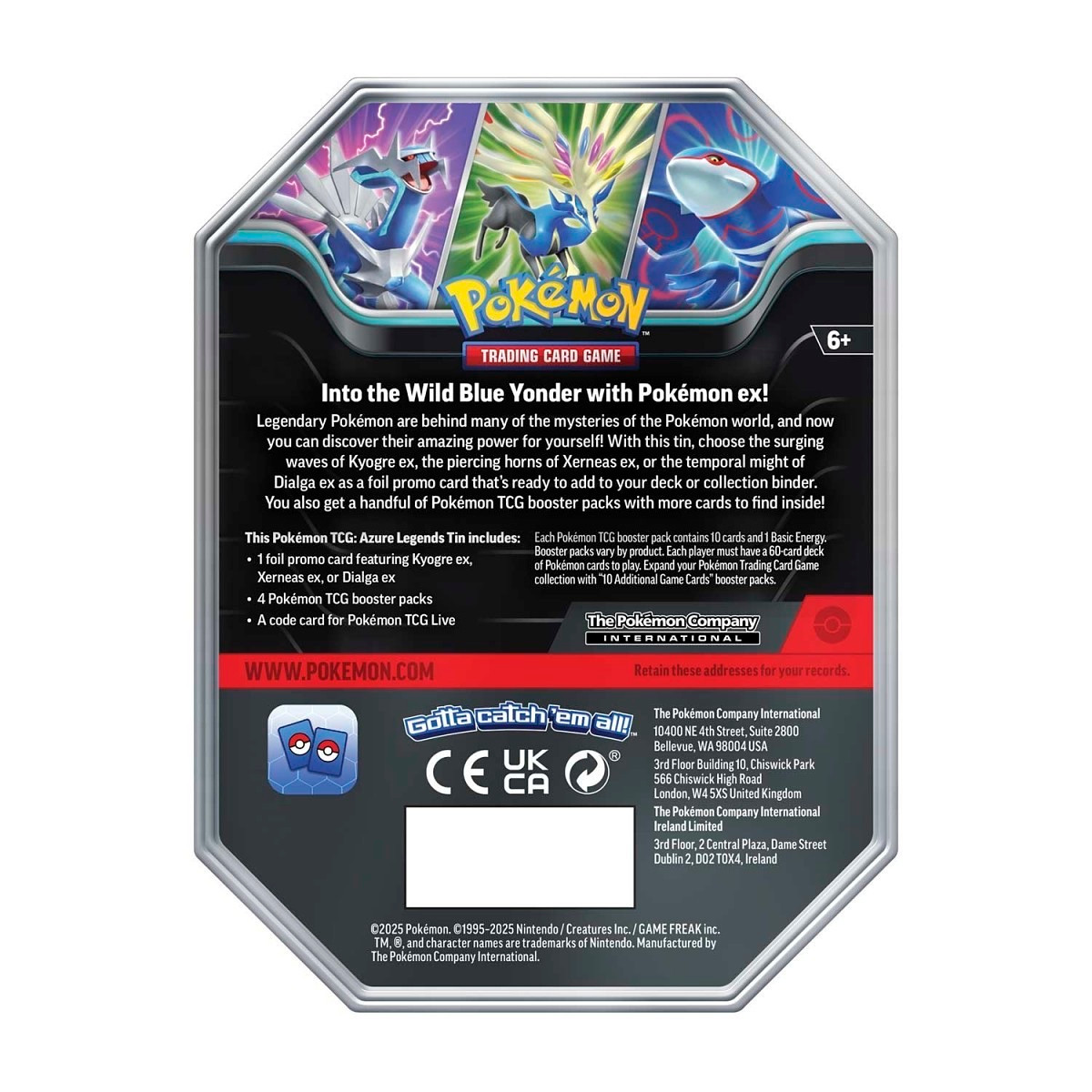 pokemon xerneas card pack Amazon.com: Pokemon TCG: Scarlet & Violet Azure Legends Tin main image 1