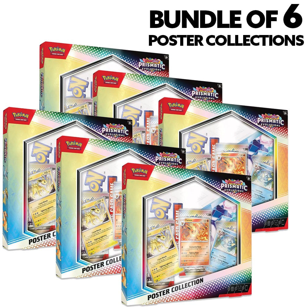 Pokemon TCG Prismatic Evolutions Poster Collection - Bundle of 6