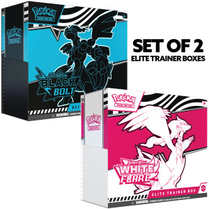 Pokemon TCG Black Bolt & White Flare Elite Trainer Box - Set of 2 Pokemon TCG Black Bolt & White Flare Elite Trainer Box - Set of 2