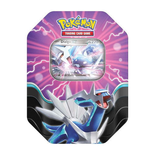 Pokemon TCG Azure Legends Tin Dialga ex Tin with 4 Booster Packs