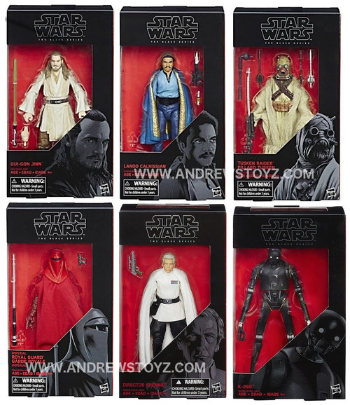 Star Wars Black Series B3834AS0G 6-inch 2017 Wave 2 - Case of 6