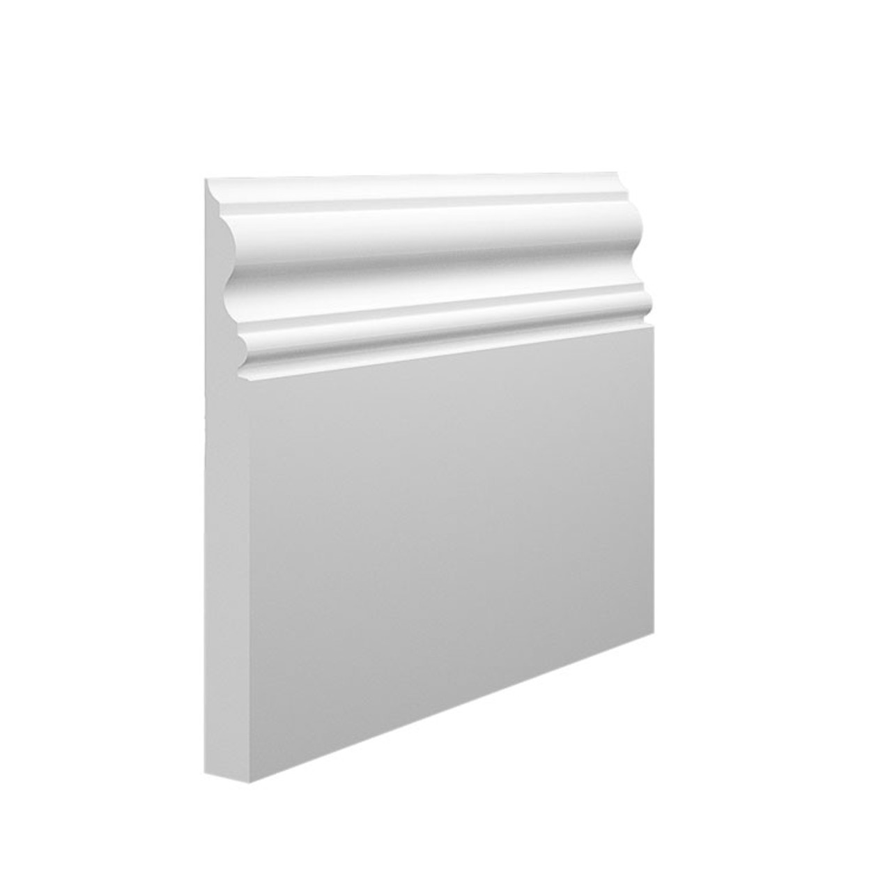 MDF skirting board profile showing smooth uniform surface