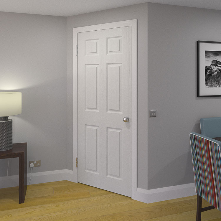 Chamfer MDF skirting board fitted in a room