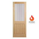  Mexicano Pre-finished Oak Glazed Half Light Internal FD30 Fire Door