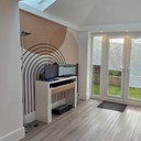 Skirting World Mini Torus MDF Skirting Board, interior room with natural light, modern decor, and minimalistic style.