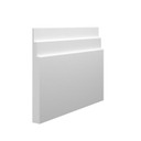 Skirting World Stepped 2 MDF Skirting Board, white stepped MDF skirting board for interior wall decoration.
