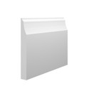 Skirting World Wave 1 MDF Skirting Board, white decorative MDF skirting board with a wave design at the top edge.