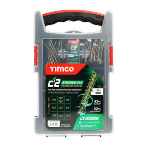 TIMCO C2 Strong-Fix Double Countersunk Multi-Purpose Premium Screw Grab Pack (600pcs). this di