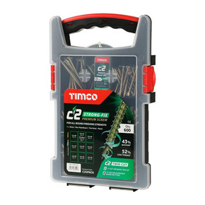 TIMCO C2 Strong-Fix Double Countersunk Multi-Purpose Premium Screw Grab Pack (600pcs)