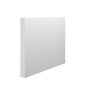 Skirting World Square MDF Skirting Board, plain white corner wall baseboard for interior decor.