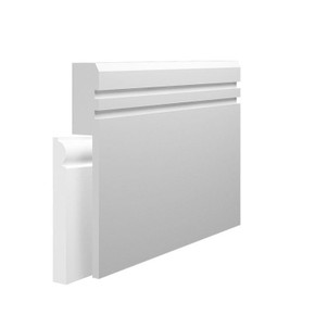 Skirting World Grooved 2 Chamfered MDF Skirting Board Cover