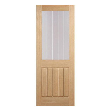  Mexicano Oak Glazed Half Light Internal Door