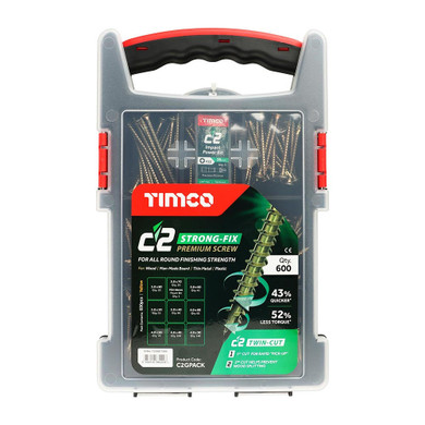 TIMCO C2 Strong-Fix Double Countersunk Multi-Purpose Premium Screw Grab Pack (600pcs). this di