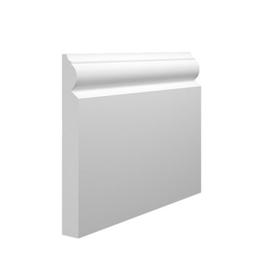 Skirting World 324 MDF Skirting Board, white MDF skirting with decorative profile for wall finishing.
