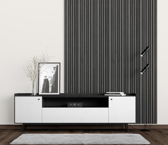  Acoustic Slat Wall Panel Black Oak