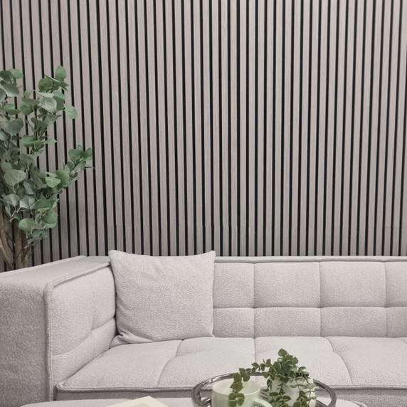 Acoustic Slat Wall Panel Ash Grey Acoustic Slat Wall Panel Ash Grey