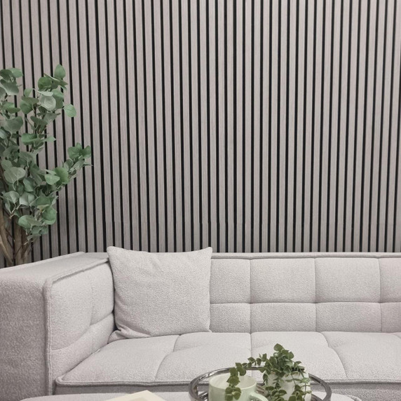 Acoustic Slat Wall Panel Ash Grey Acoustic Slat Wall Panel Ash Grey