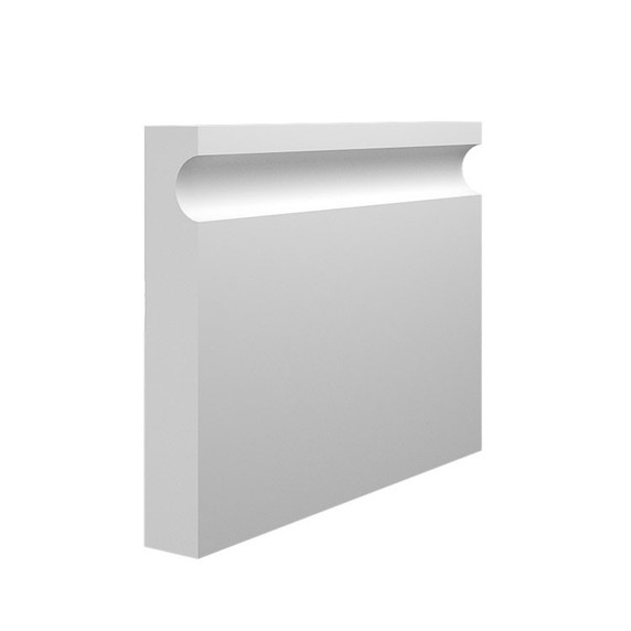 Skirting World Contemporary MDF Skirting Board, modern white MDF skirting with a sleek and minimalist design.