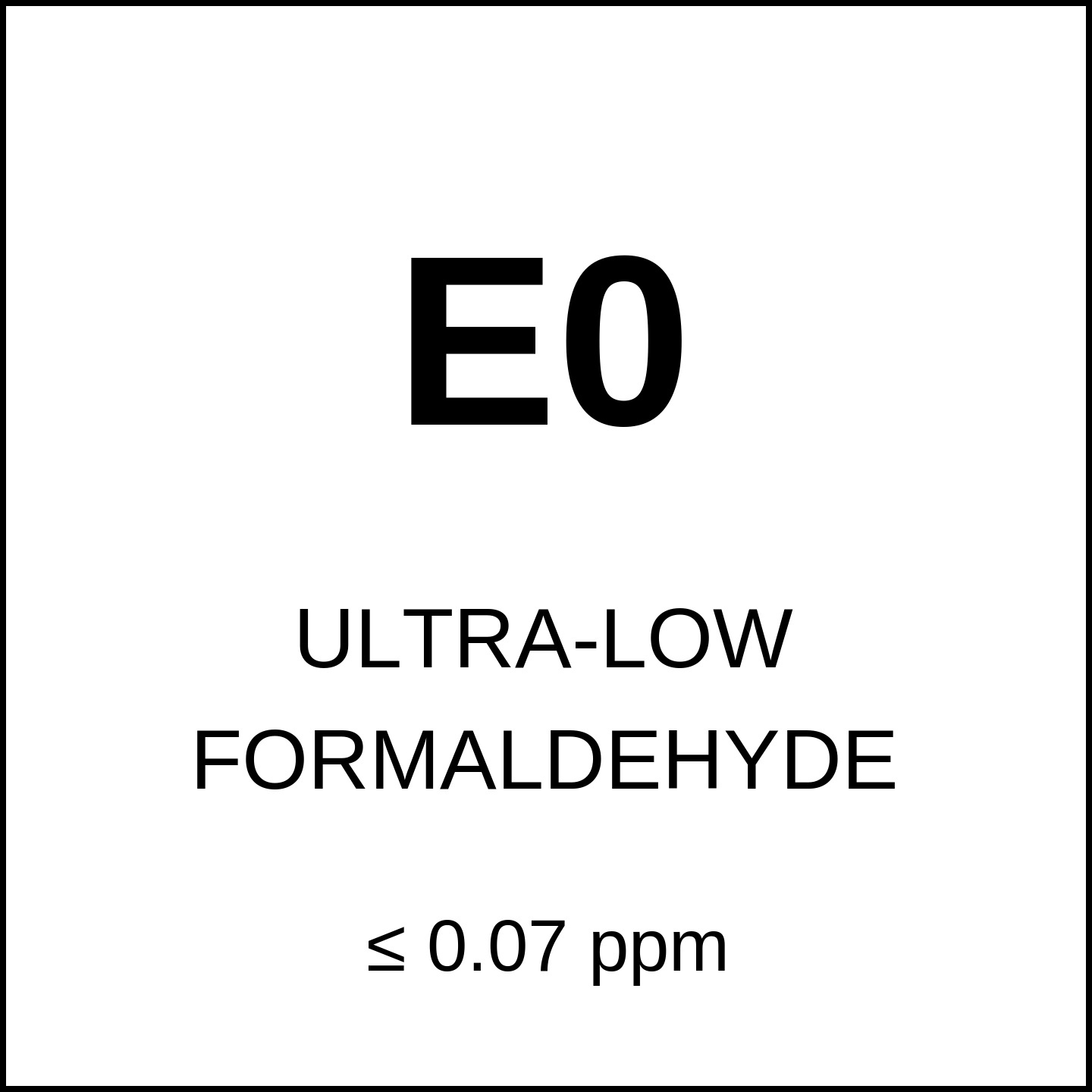 E0 certification label