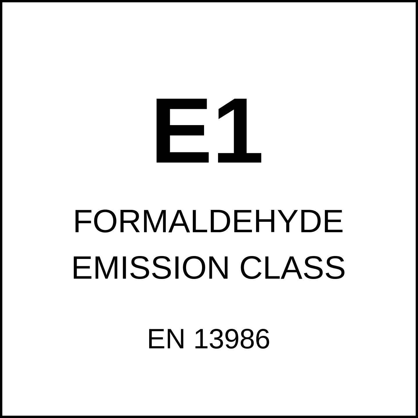 E1 certification label