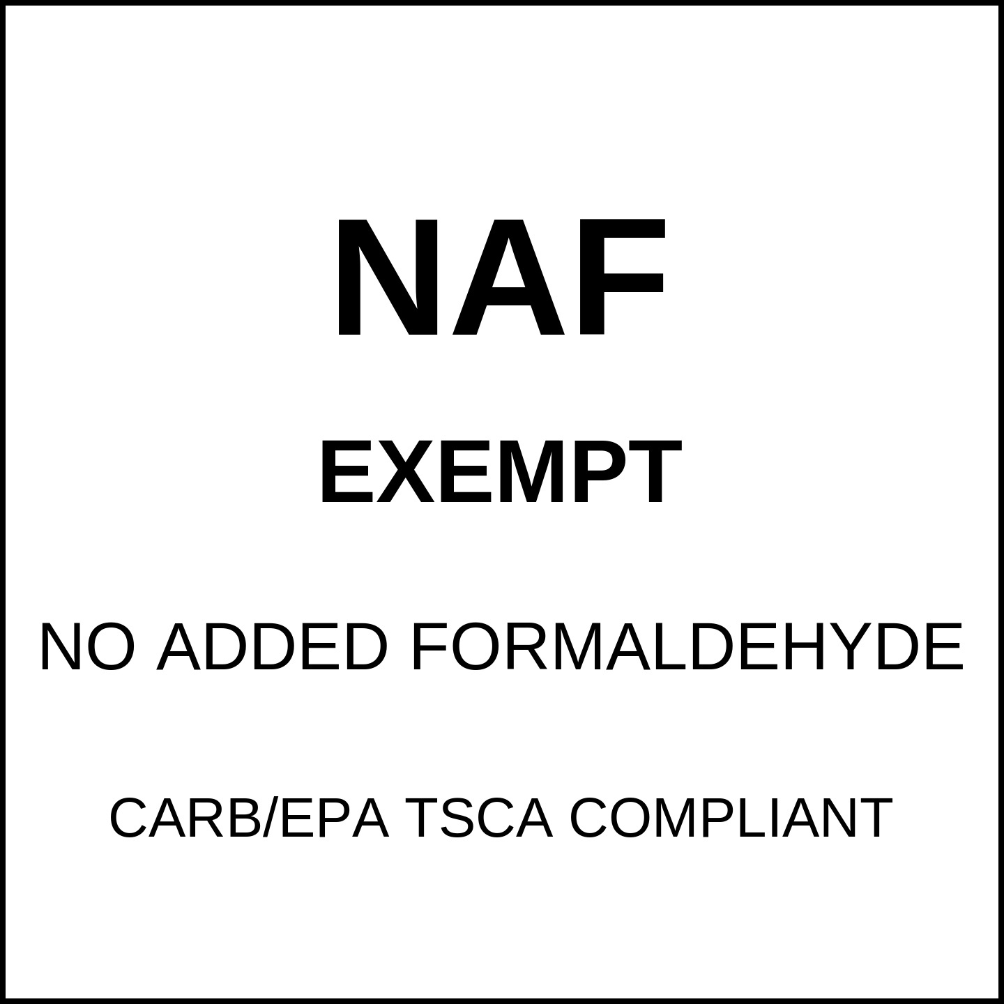 NAF certification label