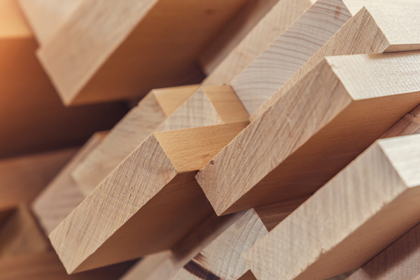 Natural wood skirting board showing grain patterns and texture
