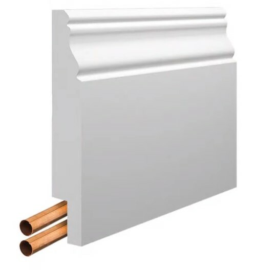 Skirting board with a pipe rebate