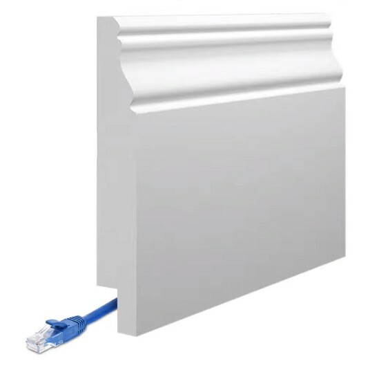 Skirting board with a cable rebate