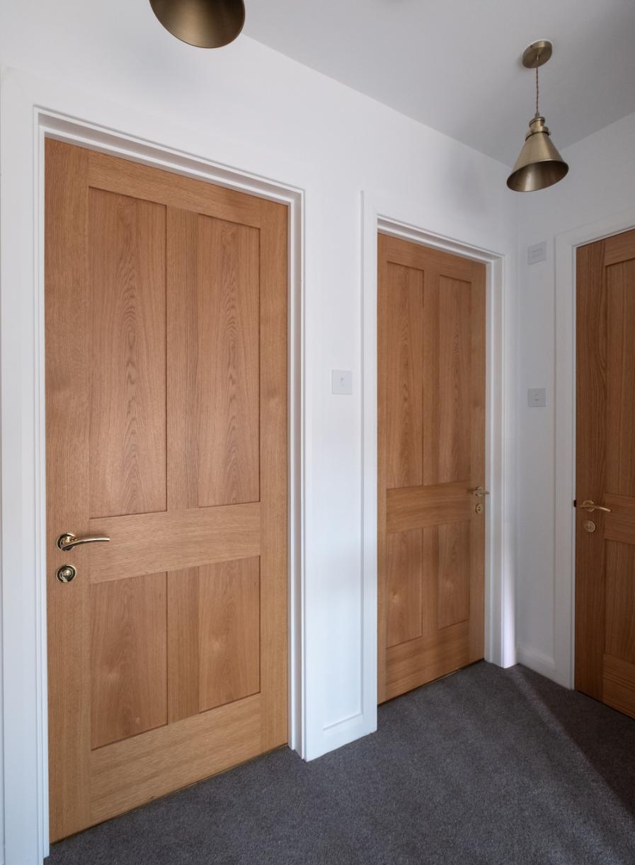 Wider internal door installation showing improved accessibility and modern proportions
