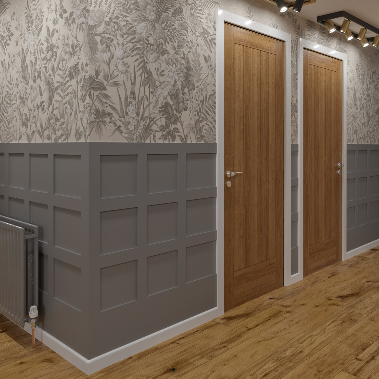 Cambridge Shaker MDF Half Wall Panelling Kit-image-5418215151669971744026613