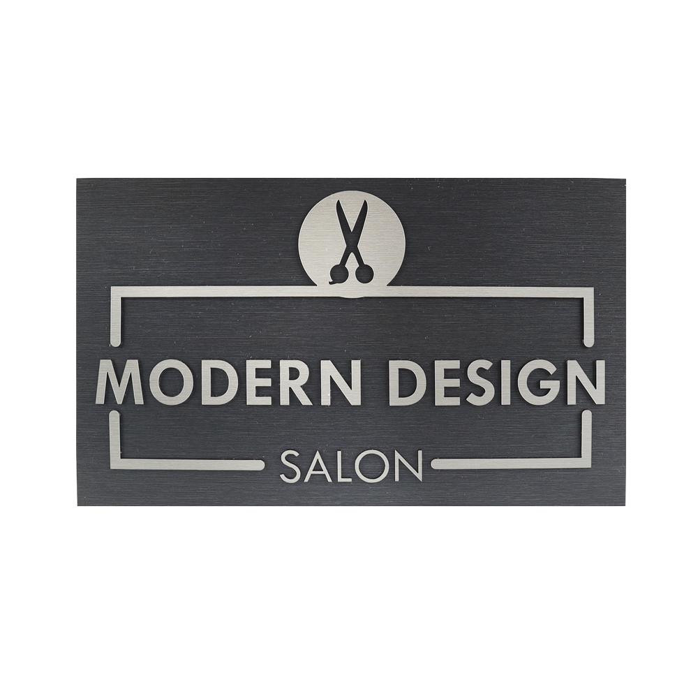 LaserMax Metallics Modern Design Salon sign.