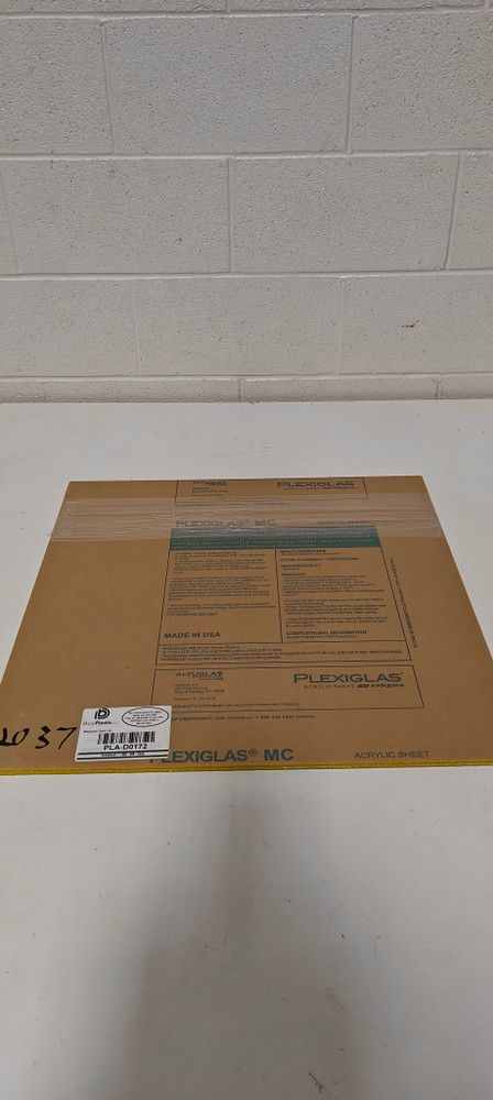 Acrylic - 2037 Yellow Extruded Acrylic 2 pieces (3/16" x24"x24")