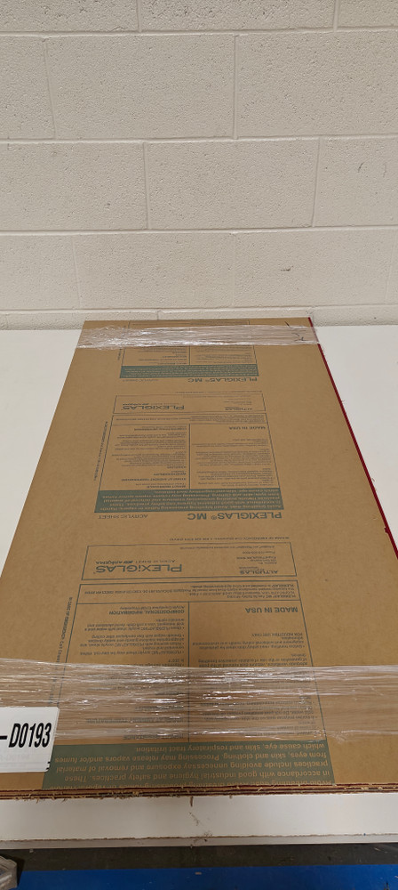 Acrylic - 2415 Red Extruded Acrylic 4 piece (3/16" x24"x48")