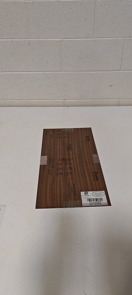 Duets -1 piece L-W11-116 (Black Walnut on White) Duets Laser Indoor (1/16"x12"x24")