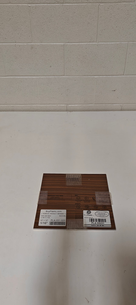 Duets - 3 pieces L-W11-116 (Black Walnut on White) Duets Laser Indoor (1/16"x12"x12")