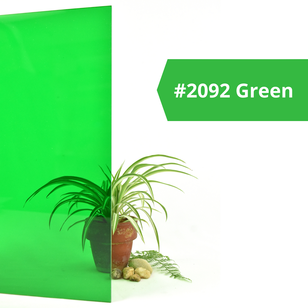 2092 Green, Transparent, 3/16" x 12" x 48"