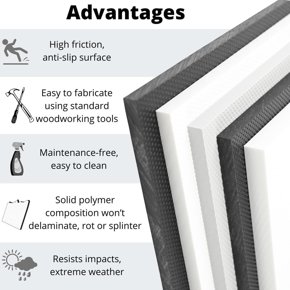 Starboard AS, Anti-Skid Marine Grade Plastic Sheet