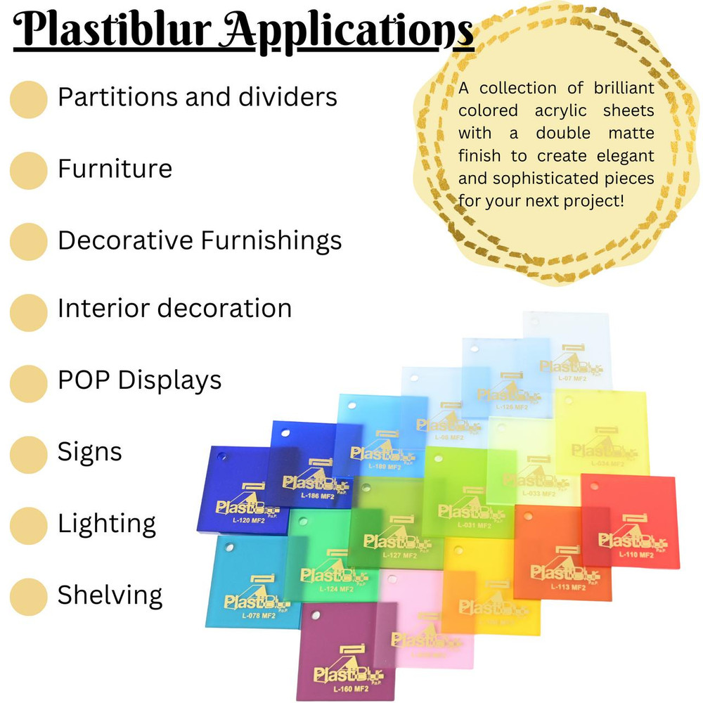Colored Frosted DP-95 Acrylic Plexiglass Sheet, BuyPlastic Online, Custom Order Plastic Online