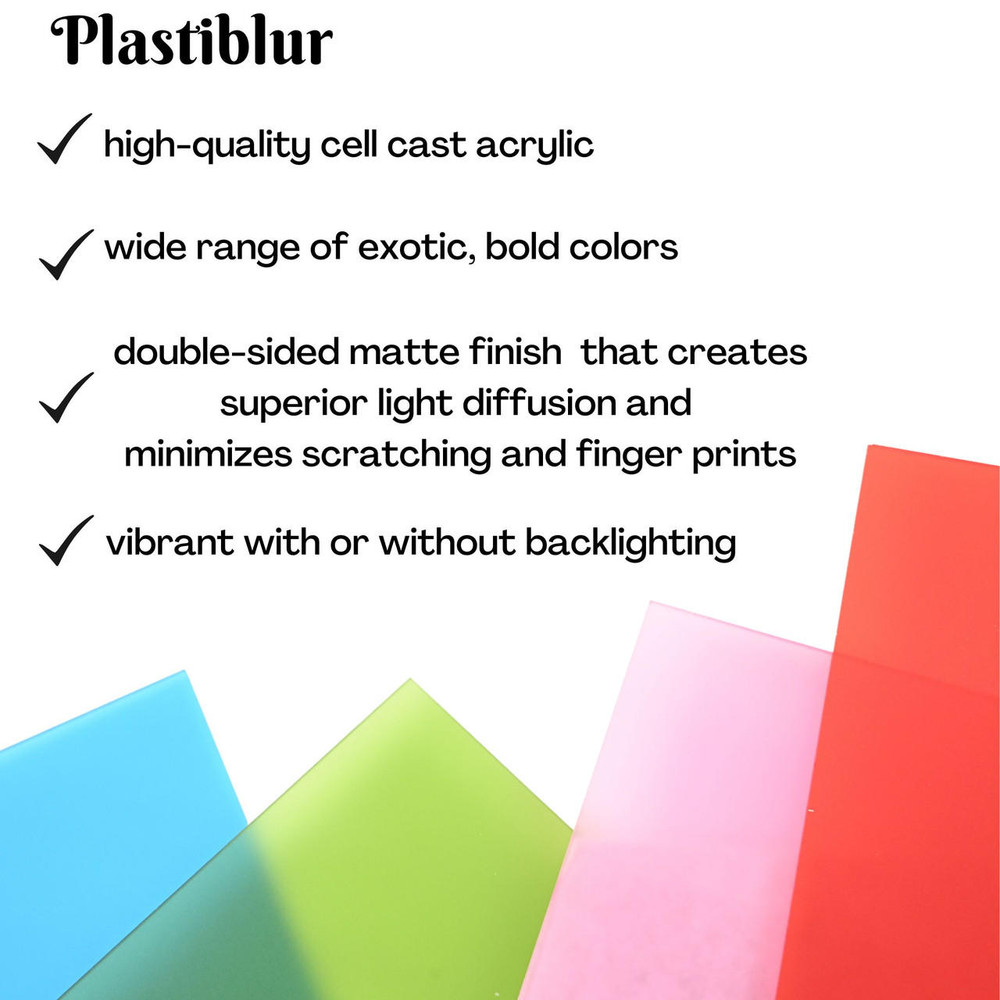 Colored Frosted DP-95 Acrylic Plexiglass Sheet, BuyPlastic Online, Custom Order Plastic Online