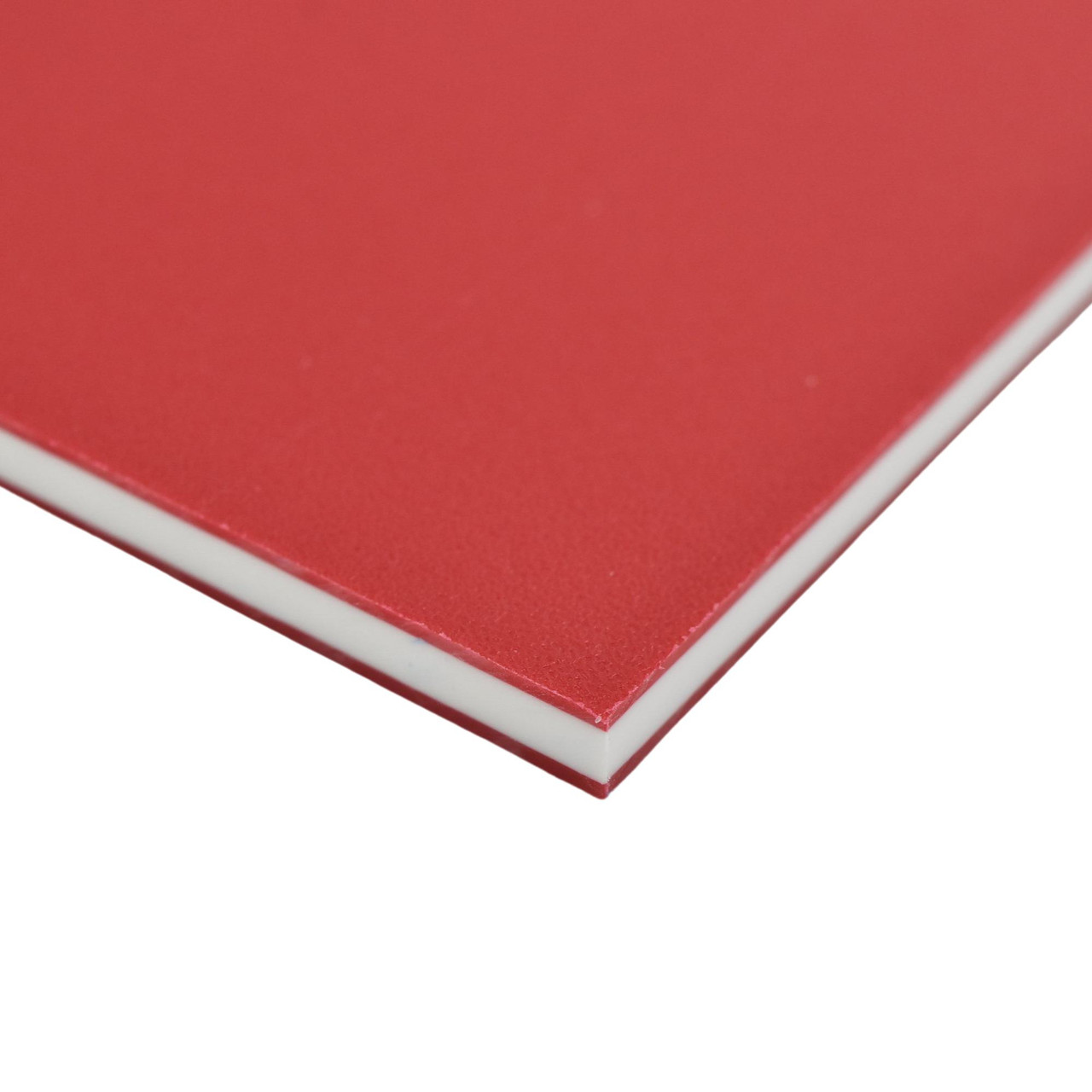 BuyPlastic King ColorCore Plastic Sheet 1/4 x 24 x 36 Black-Red-Black Color Core, HDPE Board, High Density Polyethylene Panel